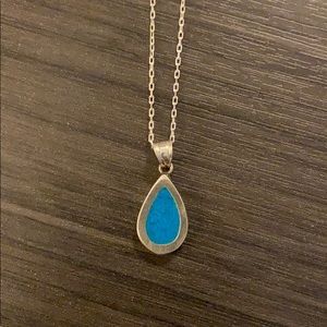 WaterDrop Turquoise Gemstone Mosaic Necklace